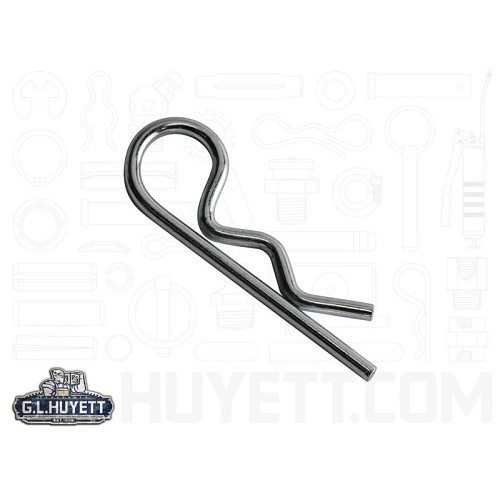 G.L.HUYETT™ Heritage™ BP-2103 Hitch Pin, 0.059 in Dia, 1-1/8 in Overall Length, Steel, Zinc Plated