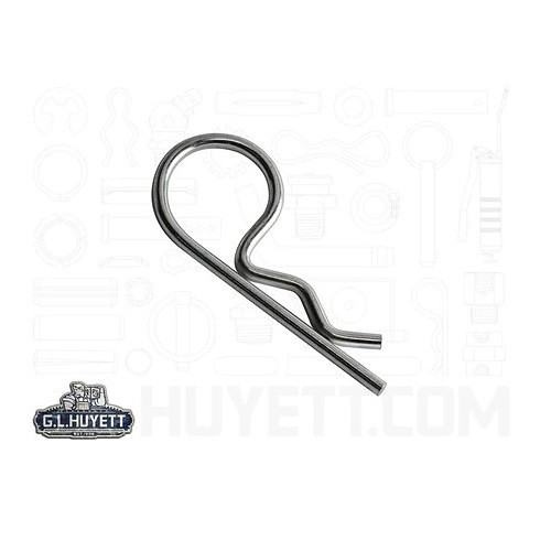 G.L.HUYETT™ Heritage™ BP-2105/D Hitch Pin, 0.0915 in Dia, 1-7/8 in Overall Length, Steel, Zinc Plated