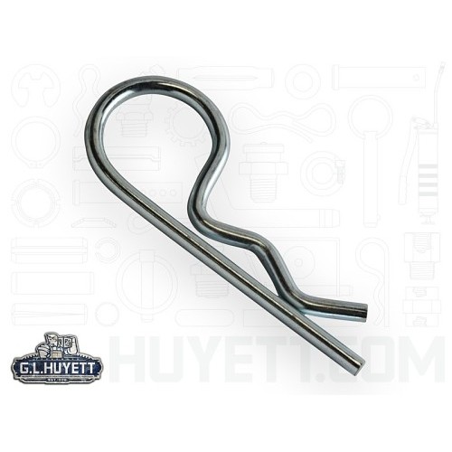 G.L.HUYETT™ Heritage™ BP-2106 Hitch Pin, 0.12 in Dia, 2-3/8 in Overall Length, Zinc Plated