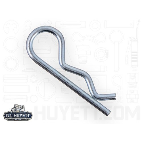 G.L.HUYETT™ Heritage™ BP-219 Hitch Pin, 0.243 in Dia, 4 in Overall Length, Steel, Zinc Plated
