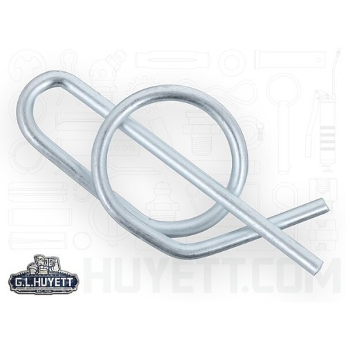 G.L.HUYETT™ RC-0500 Cotter Ring, 0.062 in Dia, 1.42 in Overall Length, Carbon Steel, Clear Zinc Plated