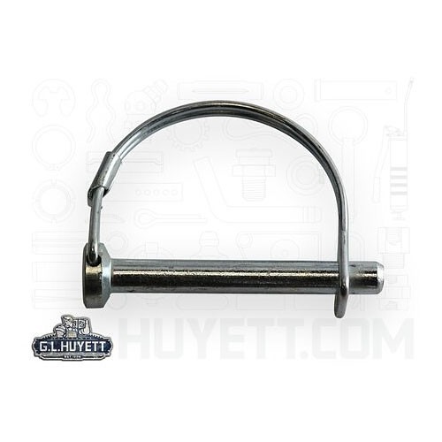 G.L.HUYETT™ SNAP-250-2500R Snap Pin, 1/4 in Pin Dia, 2-1/2 in Usable Length, Low Carbon Steel, 2-3/4 in Shank Length