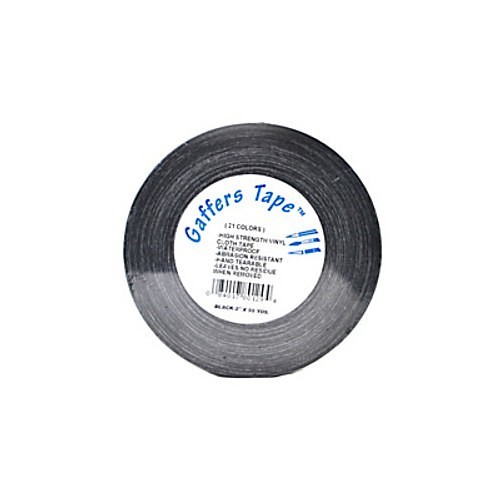 GAFFER'S PG2BLA Duct Tape, 60 yd Length, 2 in Width, Cloth Adhesive, Black