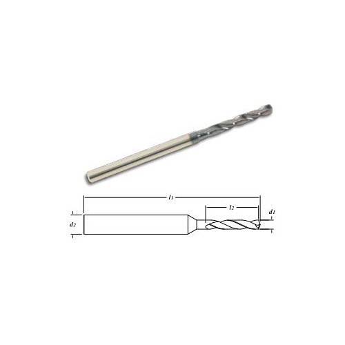 GARR 00690 Extension Length Drill Bit, 7/64 in Drill, 2.778 mm Drill, 0.1094 in Drill, 3 in Overall Length