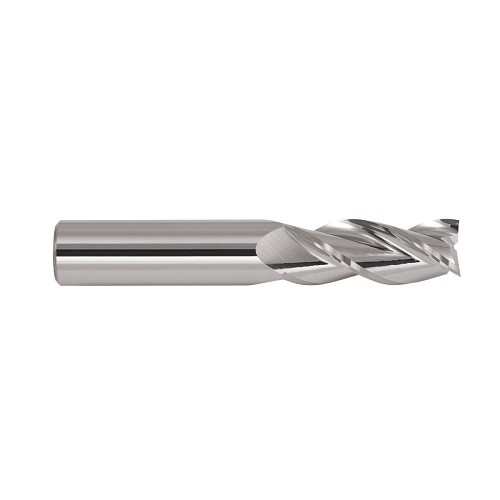 KYOCERA SGS Precision Tools SGS® 36858 Corner Radius End Mill, 1/2 in Cutter Dia, 0.03 in Corner Radius, 1 in Length of Cut, 4 Flutes, 1/2 in Shank Dia, 3 in Overall Length, AITiN Coated