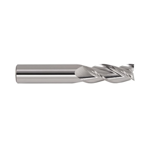 MITGI S87-025-4-.005R5XR Corner Radius Micro End Mill, 0.025 in Cutter Dia, 0.005 in Corner Radius, 0.0375 in Length of Cut, 4 Flutes, 1/8 in Shank Dia, 2-1/2 in Overall Length, AITiN Coated