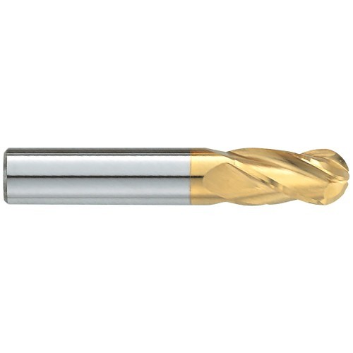 GARR 18333 Ball End Mill, 5/8 in Cutter Dia, 1-1/4 in Length of Cut, 4 Flutes, 3-1/2 in Overall Length, TiAlN