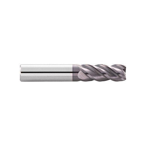 GARR 27455 End Mill, 1/8 in Cutter Dia, 1/2 in Length of Cut, 4 Flutes, 1/8 in Shank Dia, 1-1/2 in Overall Length, AITiN Coated