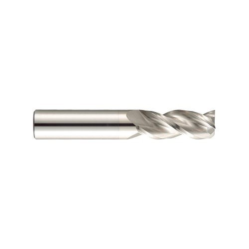 GARR 44-10-41723 Square End Mill, 3/8 in Cutter Dia, 7/8 in Length of Cut, 3 Flutes, 3/8 in Shank Dia, 2-1/2 in Overall Length, Uncoated