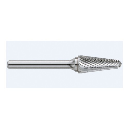 GARR 69042 SL Series Standard Rotary Burr, Radius End, Cone Head, 1/2 in Dia Head, 1-1/8 in L of Cut, Double Cut