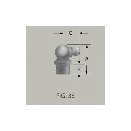 GF&D Systems 1293K12 Grease Fitting, 1/8 in-27 Thread, Stainless Steel