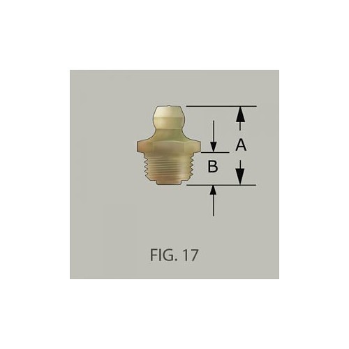GF&D Systems 205570 Grease Fitting, 1/8 in-27 Thread, Steel