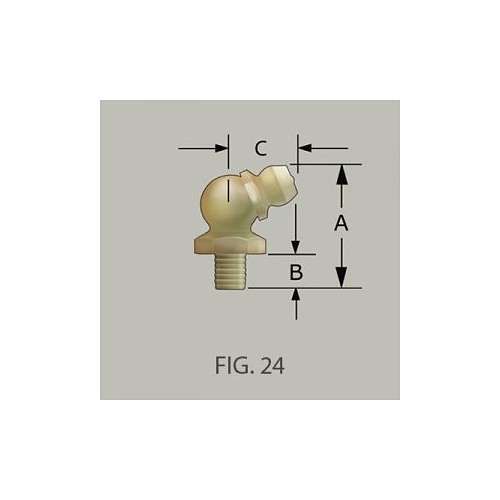 GF&D Systems 211668 Grease Fitting, 1/4 in Thread, Brass