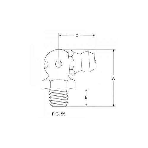 GF&D Systems 617090 Grease Fitting, M6-1 Thread, Steel