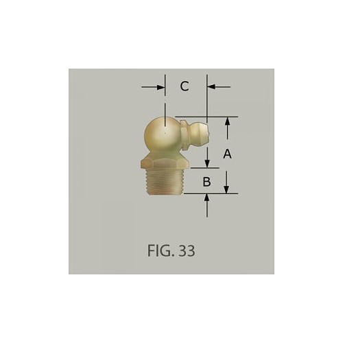 GF&D Systems 617990 Grease Fitting, M10-1.5 Thread, Steel