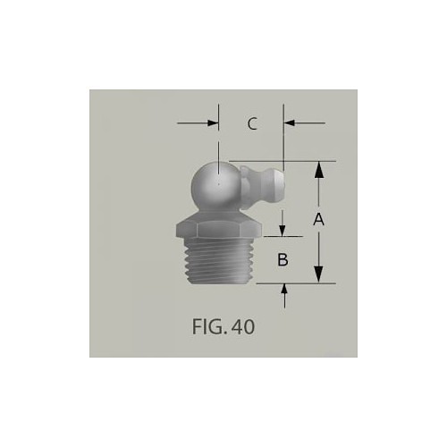 GF&D Systems 812690 Grease Fitting, 1/4 in-18 Thread, Stainless Steel