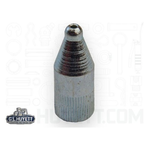 G.L.HUYETT™ AZ737 Coupler, 1/8-27, 1-1/4 in Overall Length, Zinc Clear Trivalent, Steel