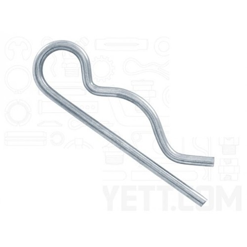 G.L.HUYETT™ BP-146/D Hitch Pin, 3/16 in Dia, 4-1/6 in Overall Length, Zinc Plated