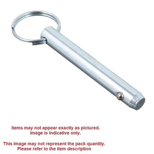 G.L.HUYETT™ DTP-0187-3000 Detent Pin, 3/16 in Dia, 3 in Usable Length, Medium Carbon Steel, Zinc Clear Trivalent