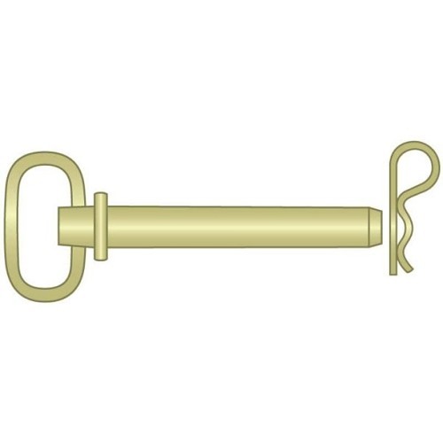 G.L.HUYETT™ WW234 Hitch Pin, 0.250 in Dia, 3-1/4 in Overall Length, Zinc Plated