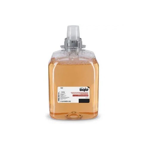 GOJO® 5262-02 Antibacterial Handwash, 2000 mL Nominal Capacity, Refill, Liquid, Like Fruit Odor, Clear/Translucent/Yellow-orange/Amber