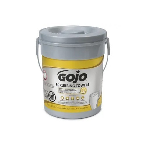GOJO® 6396-06 Scrubbing Towel, #10-1/2 x 12 in, Clear/Light Yellow