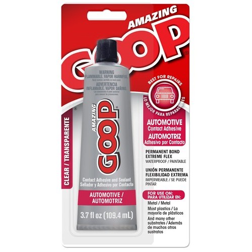 GOOP ECLECTIC 160012 Automotive Adhesive, 3.7 oz Container, Tube Container, Clear, Liquid Form