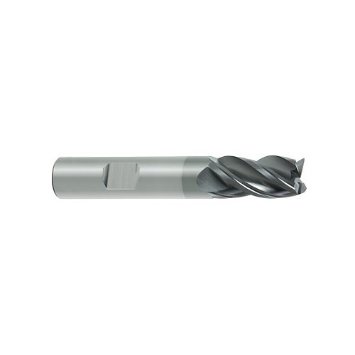 GORILLA MILL® 00364 Square End Mill, 1 in Cutter Dia, 2 in Length of Cut, 4 Flutes, 1 in Shank Dia, 4 in Overall Length, GMS Coated