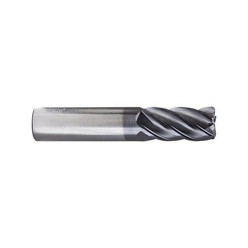 GORILLA MILL® 30201 Square End Mill, 1/2 in Cutter Dia, 1-1/4 in Length of Cut, 5 Flutes, 1/2 in Shank Dia, 3 in Overall Length, GMS Coated