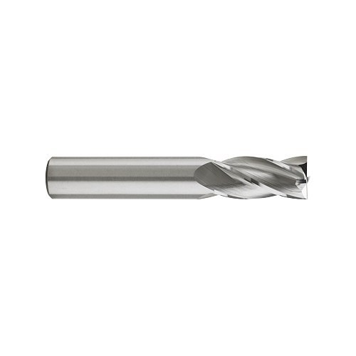 GORILLA MILL® 70559 Square End Mill, 1/4 in Cutter Dia, 3/4 in Length of Cut, 4 Flutes, 1/4 in Shank Dia, 2-1/2 in Overall Length, TiAlN Coated