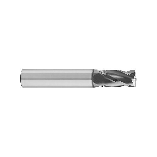 GORILLA MILL® CEM18R4010TIALN End Mill, 1/8 in Cutter Dia, 0.01 in Corner Radius, 1/2 in Length of Cut, 4 Flutes, 1/8 in Shank Dia, 1-1/2 in Overall Length, TiAlN Coated