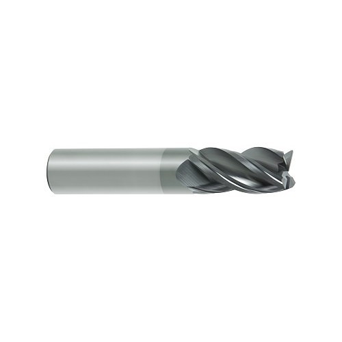 GORILLA MILL® GARR85300 Square End Mill, 5/8 in Cutter Dia, 2 in Length of Cut, 4 Flutes, 5/8 in Shank Dia, 4 in Overall Length, GMS Coated