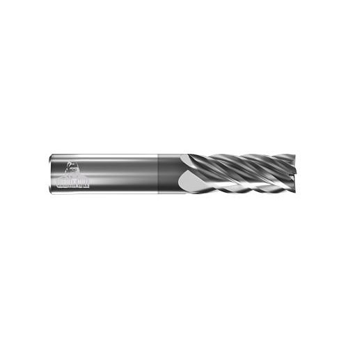 GORILLA MILL® GMHT12FH5 Square End Mill, 1/2 in Cutter Dia, 1 in Length of Cut, 5 Flutes, 1/2 in Shank Dia, 3 in Overall Length, GMS2 Coated