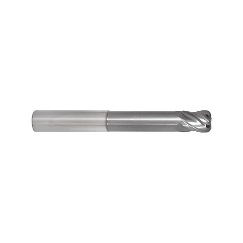 GORILLA MILL® GMNR38R50602.125 Corner Radius and Corner Chamfer End Mill, 3/8 in Cutter Dia, 0.060 in Corner Radius, 1/2 in Length of Cut, 5 Flutes, 3/8 in Shank Dia, 4 in Overall Length, GMX-35 Coated