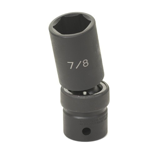 GP® 2018UD Impact Socket, Universal, Yes Impact Rated, Imperial, Hex Drive, 1/2 in Drive, Deep Length Socket, 9/16 in Socket, 6 Points