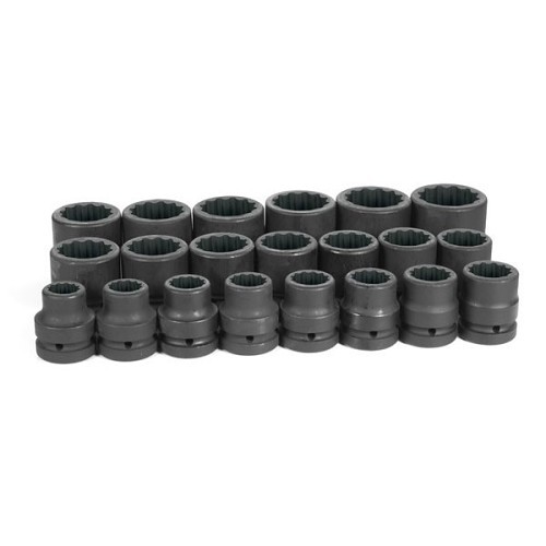 GP® GP9121 Impact Set, 12 Points, 21 Piece, 3/4 to 2 in Included Socket Size