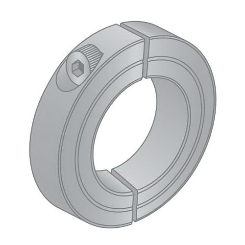 G.L.HUYETT™ SC2-0625-SS Double Split Imperial Round Bore Shaft Collar, 5/8 in ID x 1-5/16 in OD x 7/16 in W, Stainless Steel