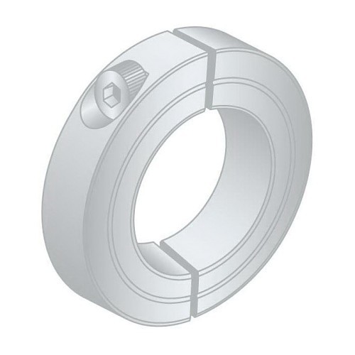 G.L.HUYETT™ SC2-0750-AL Double Split Imperial Round Bore Shaft Collar, 3/4 in ID x 1-1/2 in OD x 1/2 in W, Aluminum