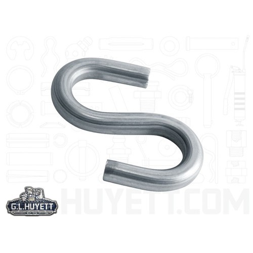 G.L.HUYETT™ SHOOK-012 Imperial S-Hook, 0.312 x 2.625 in Trade, Carbon Steel