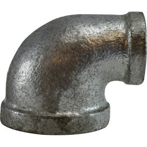 Pipe Elbow, Elbow Fitting/Connector, 1 in x 1/2 in Nominal, Malleable Iron