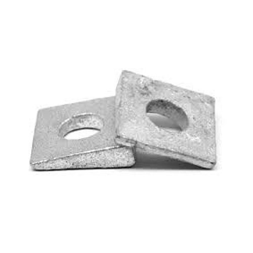 Beveled Washer, Square, Imperial, 3/8 in Nominal, Steel, Galvanized