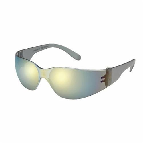 Gateway Safety StarLite 467M Safety Glasses, Scratch-Resistant Lens Coating, Gold Mirror Lens, Frameless, Gray Frame, Polycarbonate Frame, Polycarbonate Lens, ANSI Z87.1 Specifications Met, M