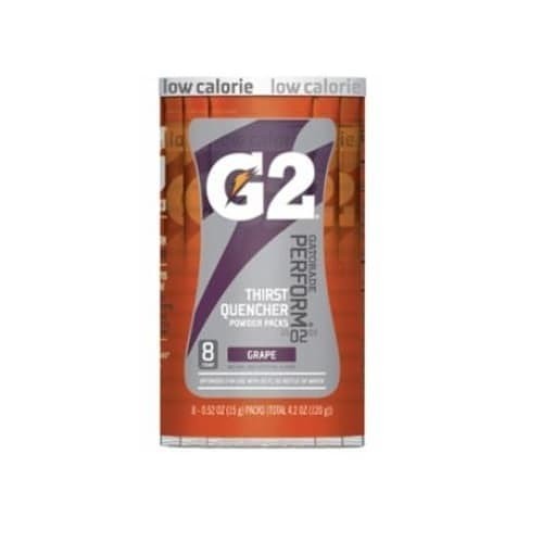 Gatorade® 308-13167 Thirst Quencher, 0.52 oz, Packet, 20 oz Yield, Powder, Grape Flavor