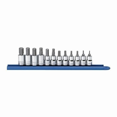 GEARWRENCH® 80580 Professional Bit Socket Set, 2 to 12 mm Hex, 3/8 in Drive, 12 Pieces, Polished Chrome