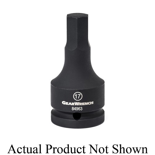 GEARWRENCH® 84965 Standard Length Socket Bit, 3/4 in Hex Drive, 22 mm, 0.945 in L Bit, ASME Specified