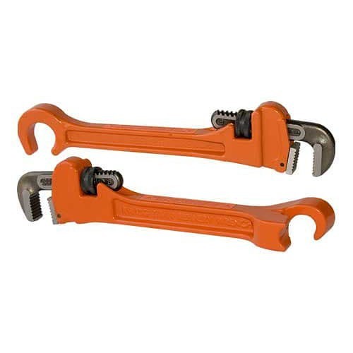 Gearench™ RW2AL End Pipe Wrench, 1/8 to 1-1/2 in, 10 in Overall Length, orange, Aluminum Handle