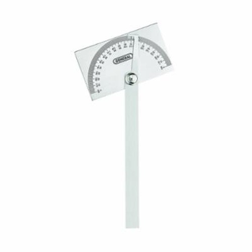 GENERAL® 17 Square Head Protractor, 0 to 180 deg Measuring, 7-3/4 in L, Stainless Steel