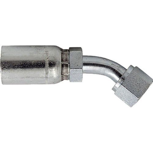 Hydraulic Elbow, 1/4 x 3/8 in Nominal, 37 deg Jic Female Swivel x Hose, Steel