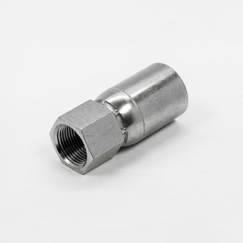 Hydraulic Coupling, 3/8 x 3/8 in Nominal, NPTF x Hose, Steel