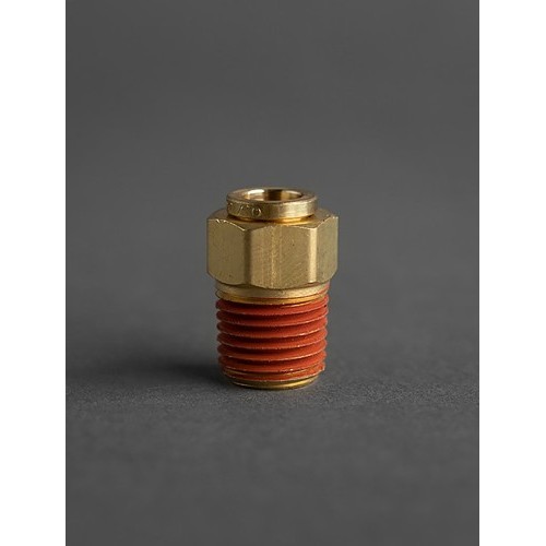 Generational Fittings 2468-4-4 Air Brake Tubing, Straight, 1/4 in Nominal, Brass